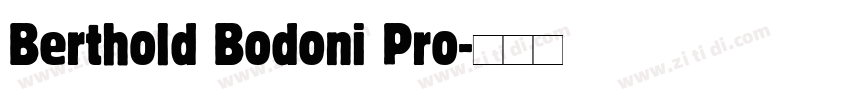 Berthold Bodoni Pro字体转换